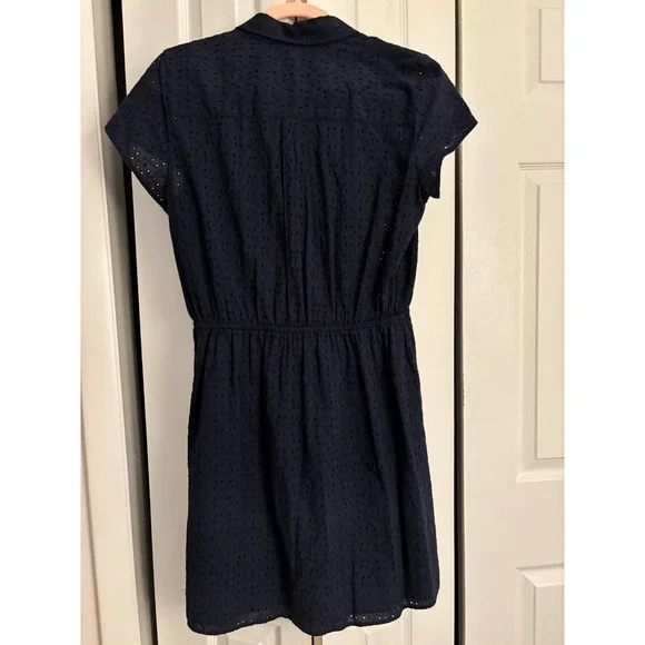 J.Crew Mercantile Navy Eyelet Mini Dress – Women's Small - Picture 7 of 7
